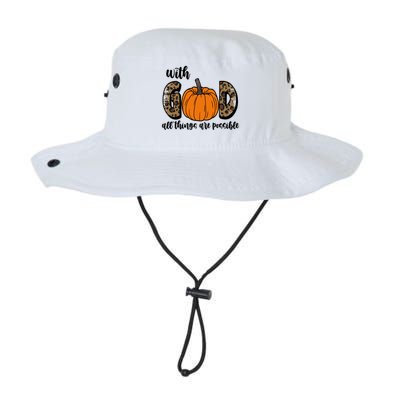 With God All Things Are Possible Fall Pumpkin Bucket Hat