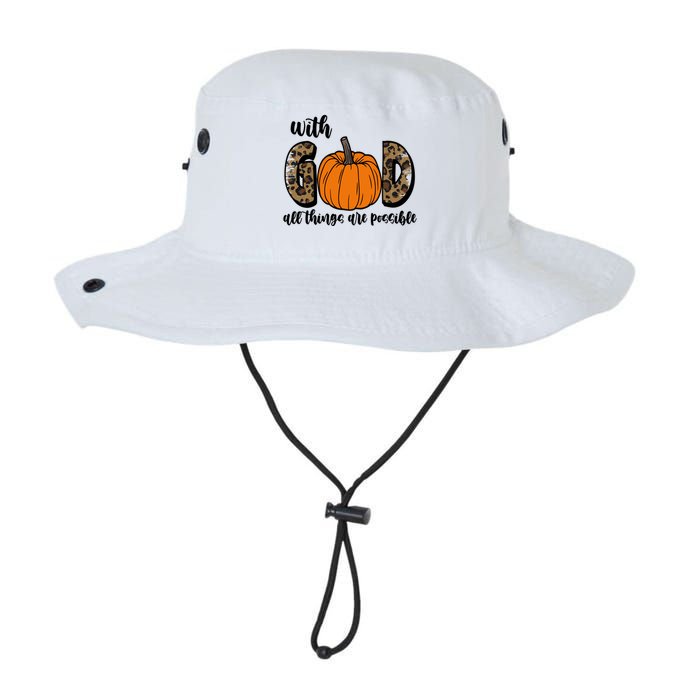 With God All Things Are Possible Fall Pumpkin Bucket Hat