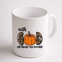 With God All Things Are Possible Fall Pumpkin Mug