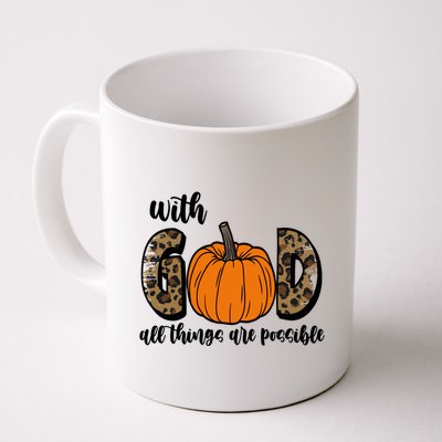 With God All Things Are Possible Fall Pumpkin Mug