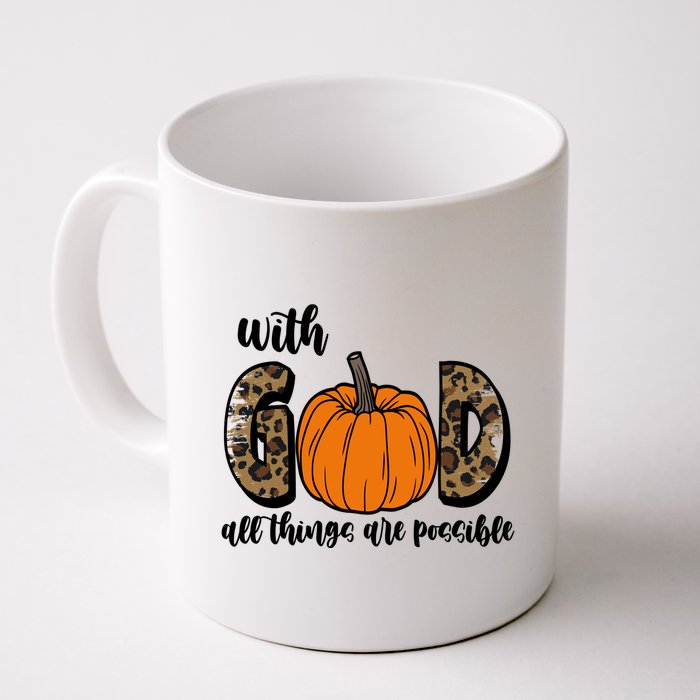 With God All Things Are Possible Fall Pumpkin Mug