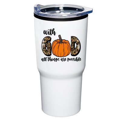 With God All Things Are Possible Fall Pumpkin Tumbler