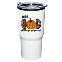 With God All Things Are Possible Fall Pumpkin Tumbler