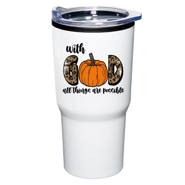 With God All Things Are Possible Fall Pumpkin Tumbler