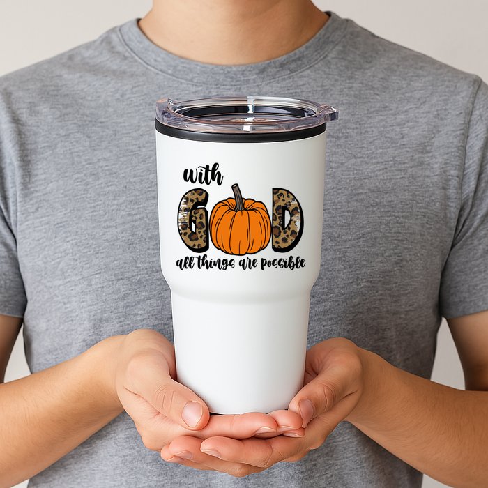 With God All Things Are Possible Fall Pumpkin Tumbler
