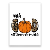 With God All Things Are Possible Fall Pumpkin Poster