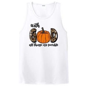 With God All Things Are Possible Fall Pumpkin PosiCharge Competitor Tank