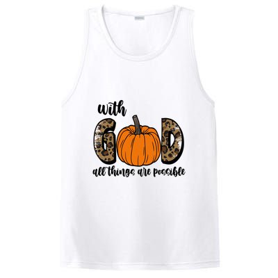 With God All Things Are Possible Fall Pumpkin PosiCharge Competitor Tank