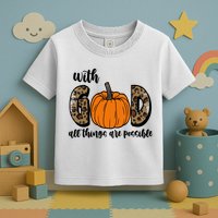 With God All Things Are Possible Fall Pumpkin Toddler T-Shirt