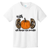 With God All Things Are Possible Fall Pumpkin Kids T-Shirt