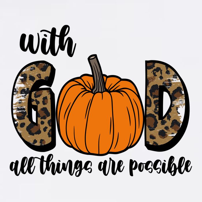 With God All Things Are Possible Fall Pumpkin Kids T-Shirt