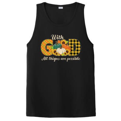 With God All Things Are Possible Christian Fall PosiCharge Competitor Tank