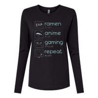 Wakeup Gaming Again Ra Anime Gaming Restart Womens Cotton Relaxed Long Sleeve T-Shirt