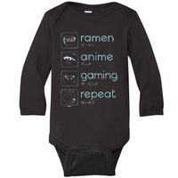 Wakeup Gaming Again Ra Anime Gaming Restart Baby Long Sleeve Bodysuit