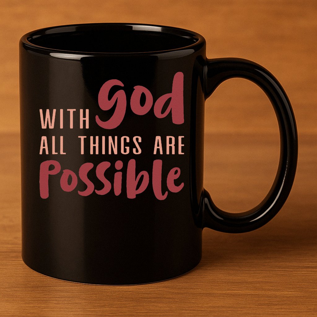 With God All Things Are Possible God Faith Jesus 1 11oz C Handle Ceramic Mug