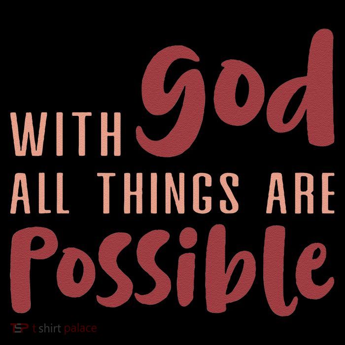 With God All Things Are Possible God Faith Jesus 1 16 in Basic Backpack