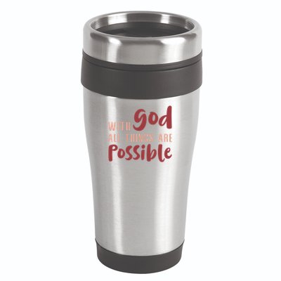 With God All Things Are Possible God Faith Jesus 1 16oz Travel Tumbler