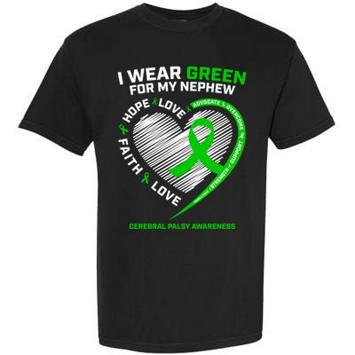Wear Green Aunt Uncle Funny Gift Nephew Cerebral Palsy Awareness Funny Gift Garment-Dyed Heavyweight T-Shirt