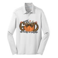 With God All Things Are Possible Christian Fall Thanksgiving Silk Touch Performance Long Sleeve Polo