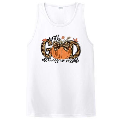 With God All Things Are Possible Christian Fall Thanksgiving PosiCharge Competitor Tank