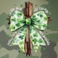 With God All Thing Are Possible St. PatrickS Coquette Bow Legacy Tie Dye Trucker Hat