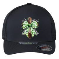 With God All Thing Are Possible St. PatrickS Coquette Bow Flexfit Unipanel Trucker Cap