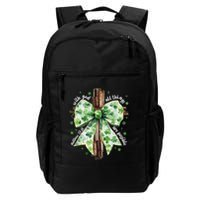 With God All Thing Are Possible St. PatrickS Coquette Bow Backpack