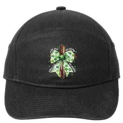 With God All Thing Are Possible St. PatrickS Coquette Bow 7-Panel Snapback Hat