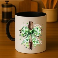With God All Thing Are Possible St. PatrickS Coquette Bow Mug