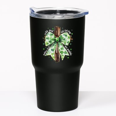 With God All Thing Are Possible St. PatrickS Coquette Bow Tumbler