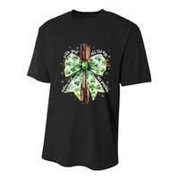 With God All Thing Are Possible St. PatrickS Coquette Bow Youth Performance Sprint T-Shirt
