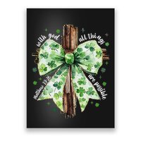 With God All Thing Are Possible St. PatrickS Coquette Bow Poster