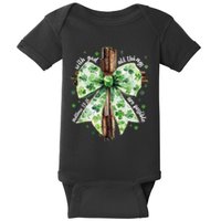 With God All Thing Are Possible St. PatrickS Coquette Bow Baby Bodysuit