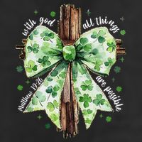 With God All Thing Are Possible St. PatrickS Coquette Bow Microfiber Hand Towel
