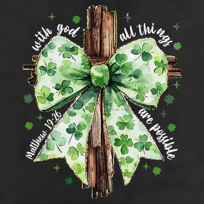 With God All Thing Are Possible St. PatrickS Coquette Bow Microfiber Hand Towel