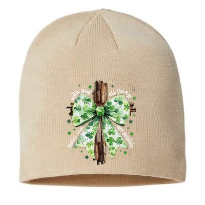 With God All Thing Are Possible St. PatrickS Coquette Bow Sustainable Beanie