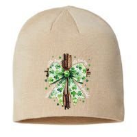 With God All Thing Are Possible St. PatrickS Coquette Bow Sustainable Beanie