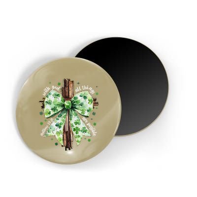 With God All Thing Are Possible St. PatrickS Coquette Bow Magnet