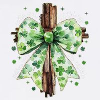 With God All Thing Are Possible St. PatrickS Coquette Bow Garment-Dyed Sweatshirt