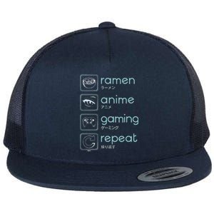 Wakeup Gaming Again, Ra Anime Gaming Restart  Flat Bill Trucker Hat