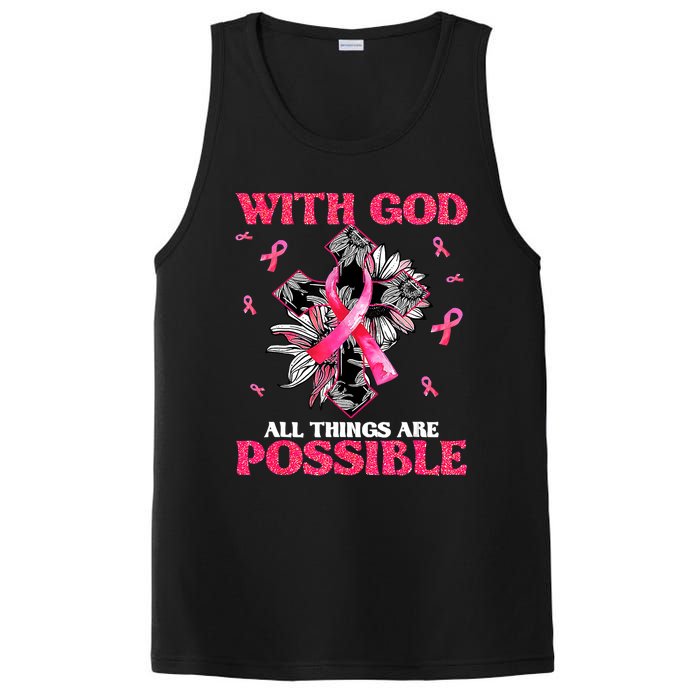 With God All Things Are Possible Breast Cancer Awareness PosiCharge Competitor Tank