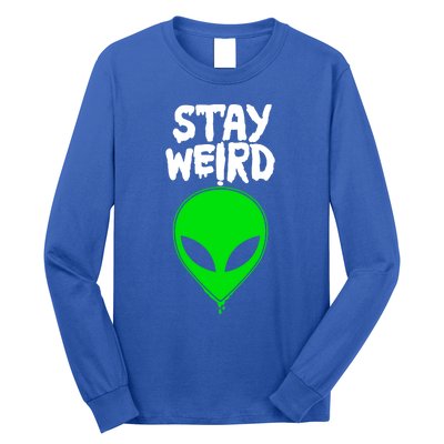 Weirdo Green Alien Meaningful Gift Stay Weird Ufo Sweater Long Sleeve Shirt