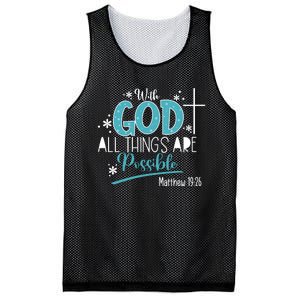 With God All Things Are Possible Mesh Reversible Basketball Jersey Tank