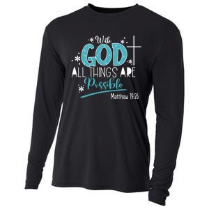 With God All Things Are Possible Cooling Performance Long Sleeve Crew