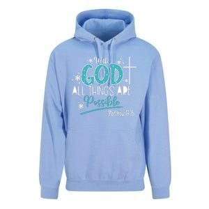 With God All Things Are Possible Unisex Surf Hoodie