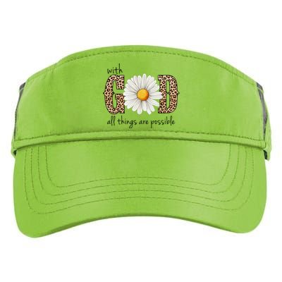 With God All Things Are Possible Sunflower Adult Drive Performance Visor