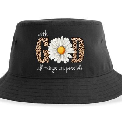 With God All Things Are Possible Sunflower Sustainable Bucket Hat