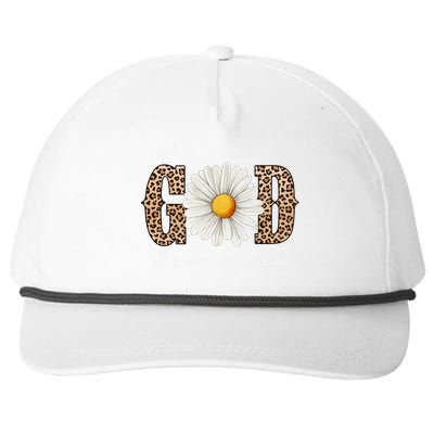 With God All Things Are Possible Sunflower Snapback Five-Panel Rope Hat