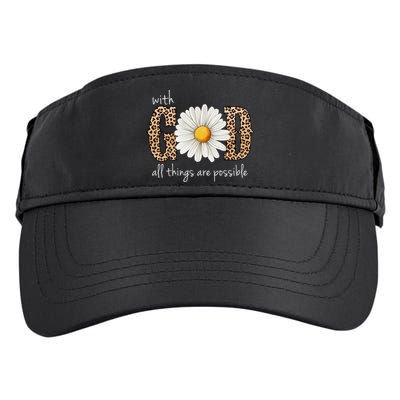 With God All Things Are Possible Sunflower Adult Drive Performance Visor