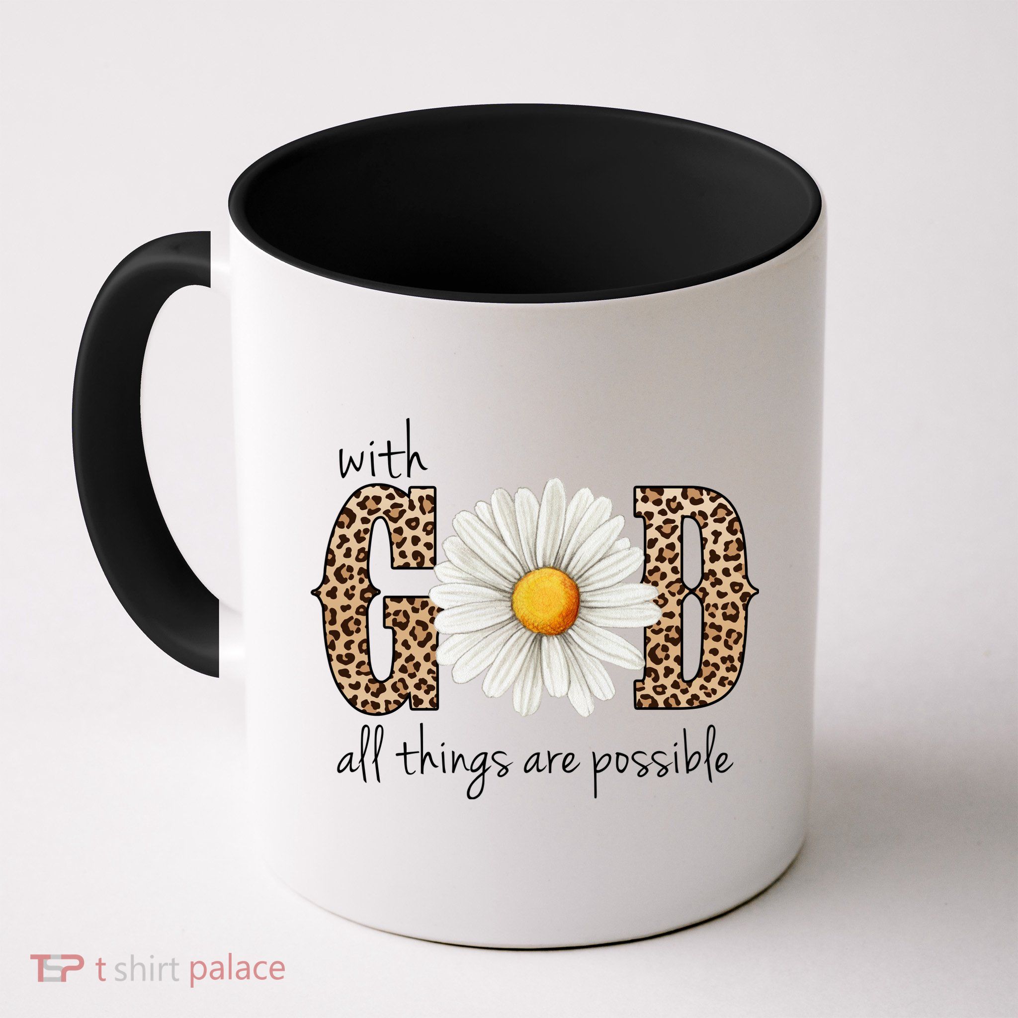 With God All Things Are Possible Sunflower Mug